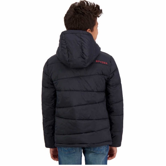 Spyder Youth Boys Puffer Jacket, Black ( EXTRA SMALL ) - Picture 3 of 8